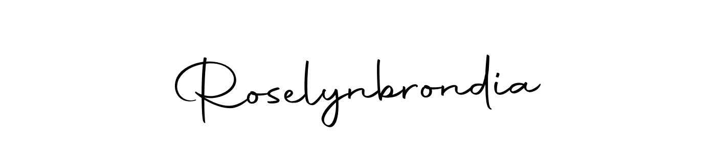 Make a beautiful signature design for name Roselynbrondia. Use this online signature maker to create a handwritten signature for free. Roselynbrondia signature style 10 images and pictures png