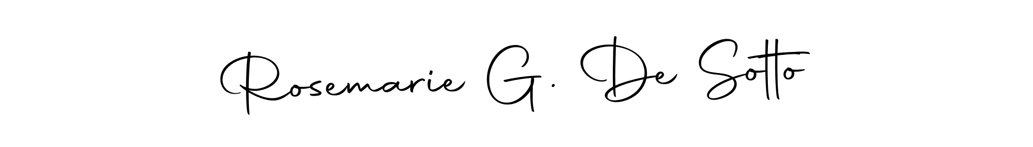 How to Draw Rosemarie G. De Sotto signature style? Autography-DOLnW is a latest design signature styles for name Rosemarie G. De Sotto. Rosemarie G. De Sotto signature style 10 images and pictures png