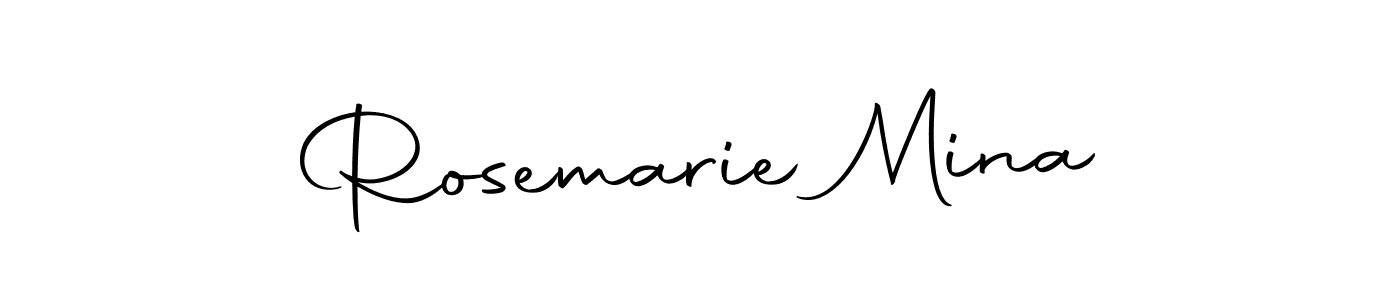 Make a beautiful signature design for name Rosemarie Mina. With this signature (Autography-DOLnW) style, you can create a handwritten signature for free. Rosemarie Mina signature style 10 images and pictures png