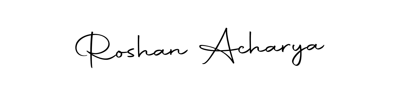 The best way (Autography-DOLnW) to make a short signature is to pick only two or three words in your name. The name Roshan Acharya include a total of six letters. For converting this name. Roshan Acharya signature style 10 images and pictures png