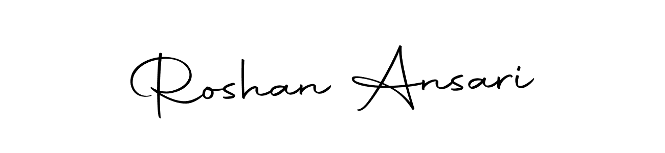 Use a signature maker to create a handwritten signature online. With this signature software, you can design (Autography-DOLnW) your own signature for name Roshan Ansari. Roshan Ansari signature style 10 images and pictures png