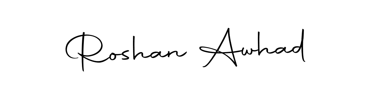 You should practise on your own different ways (Autography-DOLnW) to write your name (Roshan Awhad) in signature. don't let someone else do it for you. Roshan Awhad signature style 10 images and pictures png