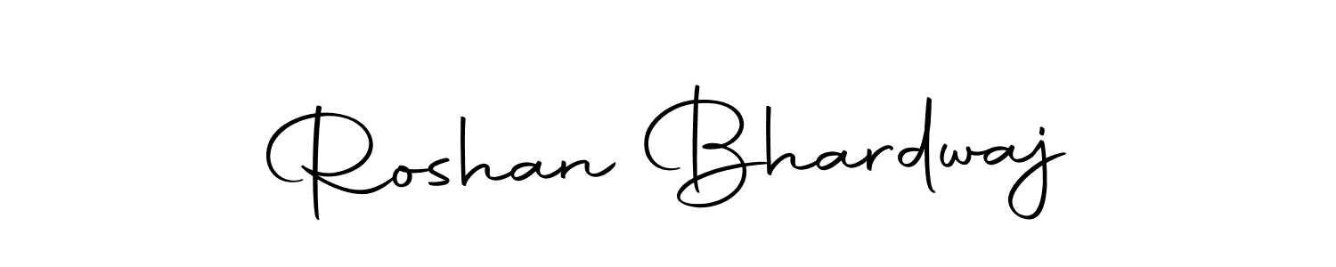 How to make Roshan Bhardwaj name signature. Use Autography-DOLnW style for creating short signs online. This is the latest handwritten sign. Roshan Bhardwaj signature style 10 images and pictures png