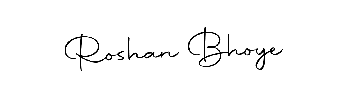 You can use this online signature creator to create a handwritten signature for the name Roshan Bhoye. This is the best online autograph maker. Roshan Bhoye signature style 10 images and pictures png