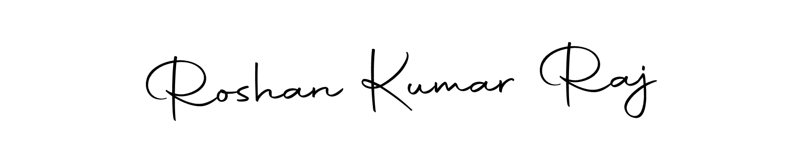 How to make Roshan Kumar Raj name signature. Use Autography-DOLnW style for creating short signs online. This is the latest handwritten sign. Roshan Kumar Raj signature style 10 images and pictures png
