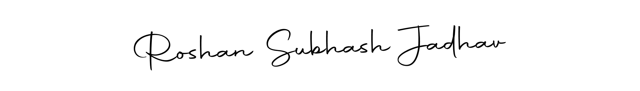 The best way (Autography-DOLnW) to make a short signature is to pick only two or three words in your name. The name Roshan Subhash Jadhav include a total of six letters. For converting this name. Roshan Subhash Jadhav signature style 10 images and pictures png