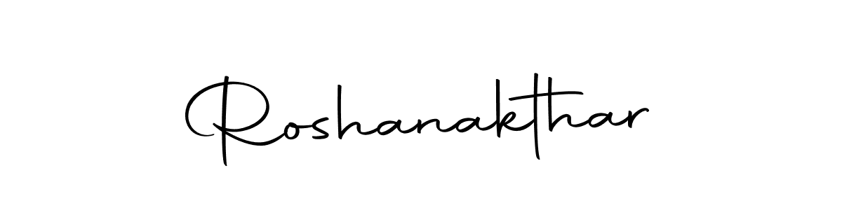 Create a beautiful signature design for name Roshanakthar. With this signature (Autography-DOLnW) fonts, you can make a handwritten signature for free. Roshanakthar signature style 10 images and pictures png