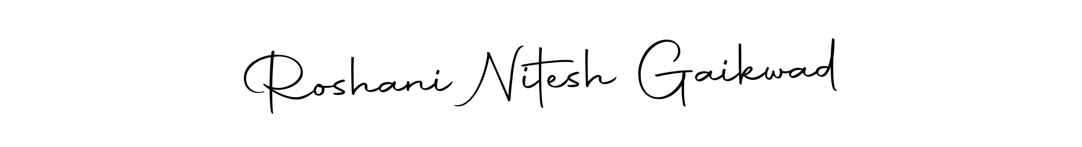 The best way (Autography-DOLnW) to make a short signature is to pick only two or three words in your name. The name Roshani Nitesh Gaikwad include a total of six letters. For converting this name. Roshani Nitesh Gaikwad signature style 10 images and pictures png