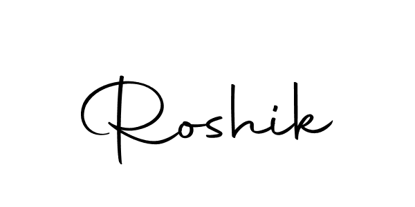 Design your own signature with our free online signature maker. With this signature software, you can create a handwritten (Autography-DOLnW) signature for name Roshik. Roshik signature style 10 images and pictures png