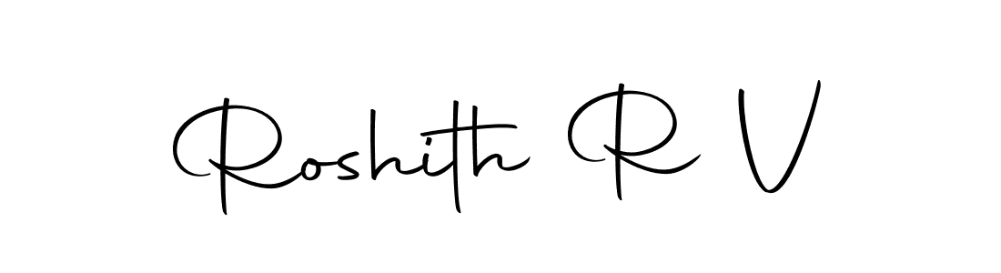 How to make Roshith R V signature? Autography-DOLnW is a professional autograph style. Create handwritten signature for Roshith R V name. Roshith R V signature style 10 images and pictures png