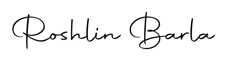 Elevate your brand with a stunning Roshlin Barla eSignature. The Autography-DOLnW style provides a balanced, flowing aesthetic for everyday signing. Roshlin Barla signature style 10 images and pictures png