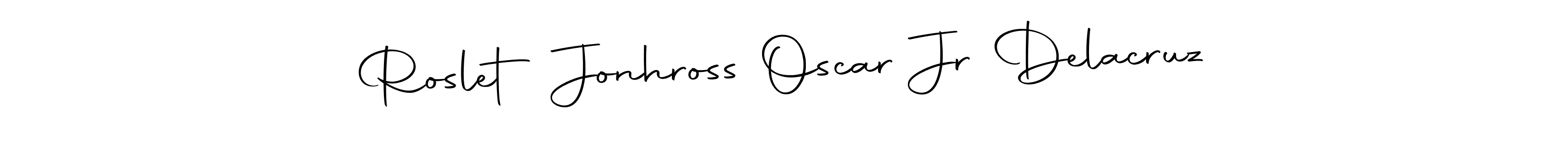 This is the best signature style for the Roslet Jonhross Oscar Jr Delacruz name. Also you like these signature font (Autography-DOLnW). Mix name signature. Roslet Jonhross Oscar Jr Delacruz signature style 10 images and pictures png