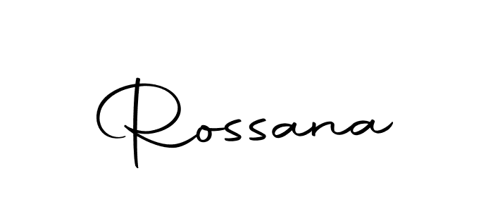 Use a signature maker to create a handwritten signature online. With this signature software, you can design (Autography-DOLnW) your own signature for name Rossana. Rossana signature style 10 images and pictures png