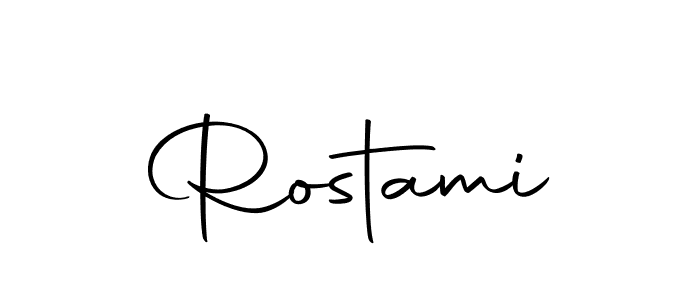 How to make Rostami name signature. Use Autography-DOLnW style for creating short signs online. This is the latest handwritten sign. Rostami signature style 10 images and pictures png