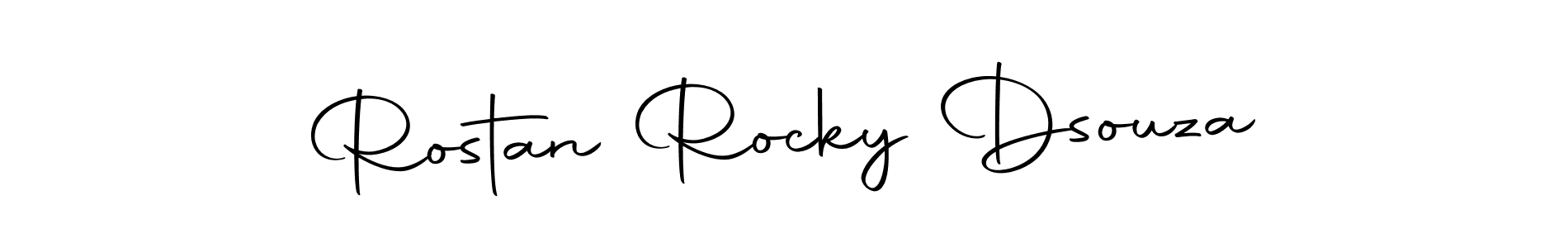It looks lik you need a new signature style for name Rostan Rocky Dsouza. Design unique handwritten (Autography-DOLnW) signature with our free signature maker in just a few clicks. Rostan Rocky Dsouza signature style 10 images and pictures png