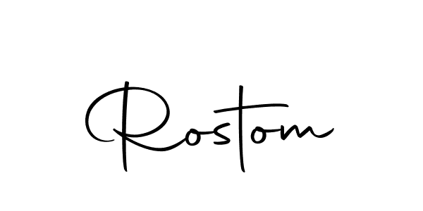 How to make Rostom signature? Autography-DOLnW is a professional autograph style. Create handwritten signature for Rostom name. Rostom signature style 10 images and pictures png