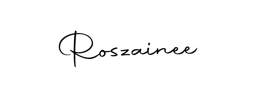 Design your own signature with our free online signature maker. With this signature software, you can create a handwritten (Autography-DOLnW) signature for name Roszainee. Roszainee signature style 10 images and pictures png