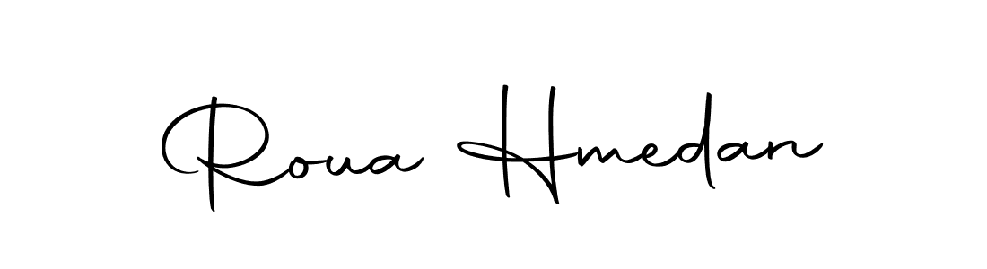 Make a beautiful signature design for name Roua Hmedan. With this signature (Autography-DOLnW) style, you can create a handwritten signature for free. Roua Hmedan signature style 10 images and pictures png