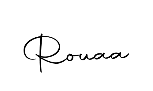Design your own signature with our free online signature maker. With this signature software, you can create a handwritten (Autography-DOLnW) signature for name Rouaa. Rouaa signature style 10 images and pictures png