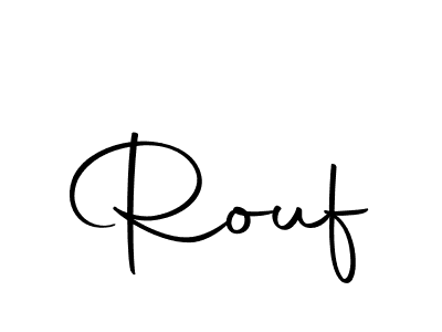 You should practise on your own different ways (Autography-DOLnW) to write your name (Rouf) in signature. don't let someone else do it for you. Rouf signature style 10 images and pictures png