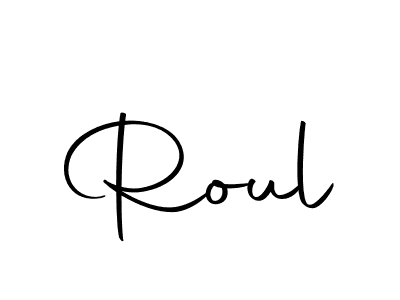 Roul stylish signature style. Best Handwritten Sign (Autography-DOLnW) for my name. Handwritten Signature Collection Ideas for my name Roul. Roul signature style 10 images and pictures png