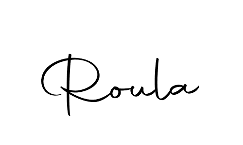 How to make Roula name signature. Use Autography-DOLnW style for creating short signs online. This is the latest handwritten sign. Roula signature style 10 images and pictures png