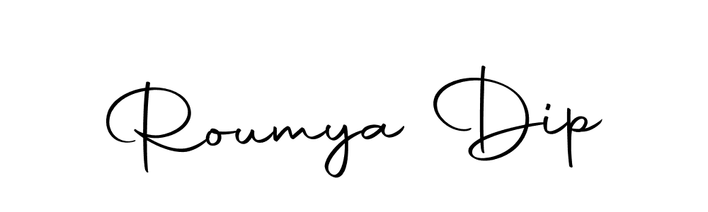 if you are searching for the best signature style for your name Roumya Dip. so please give up your signature search. here we have designed multiple signature styles  using Autography-DOLnW. Roumya Dip signature style 10 images and pictures png