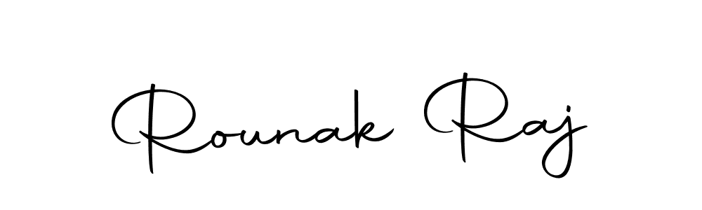 You should practise on your own different ways (Autography-DOLnW) to write your name (Rounak Raj) in signature. don't let someone else do it for you. Rounak Raj signature style 10 images and pictures png