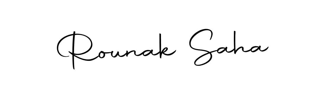 You should practise on your own different ways (Autography-DOLnW) to write your name (Rounak Saha) in signature. don't let someone else do it for you. Rounak Saha signature style 10 images and pictures png
