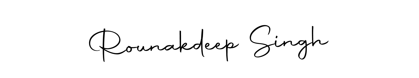 Create a beautiful signature design for name Rounakdeep Singh. With this signature (Autography-DOLnW) fonts, you can make a handwritten signature for free. Rounakdeep Singh signature style 10 images and pictures png