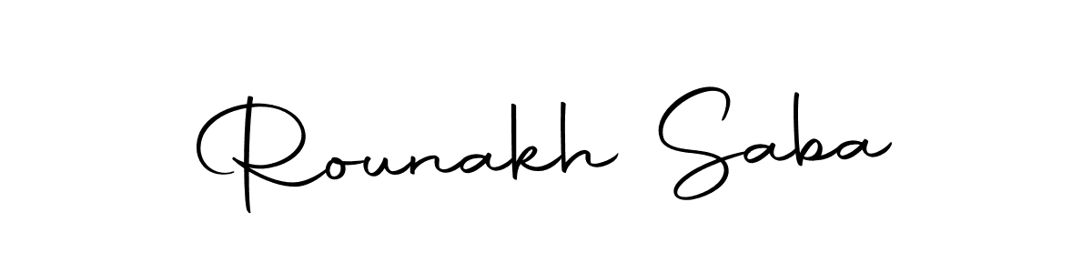 Design your own signature with our free online signature maker. With this signature software, you can create a handwritten (Autography-DOLnW) signature for name Rounakh Saba. Rounakh Saba signature style 10 images and pictures png