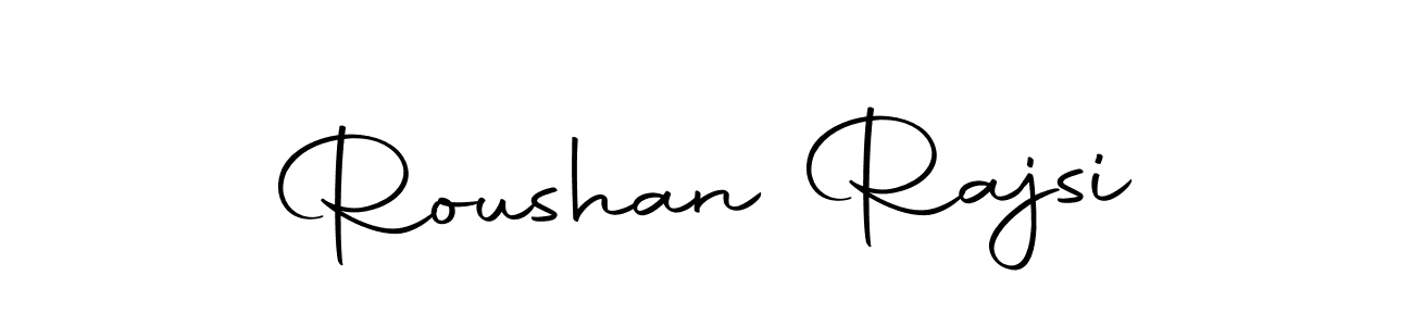 How to make Roushan Rajsi name signature. Use Autography-DOLnW style for creating short signs online. This is the latest handwritten sign. Roushan Rajsi signature style 10 images and pictures png