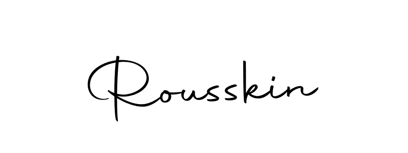 How to make Rousskin name signature. Use Autography-DOLnW style for creating short signs online. This is the latest handwritten sign. Rousskin signature style 10 images and pictures png