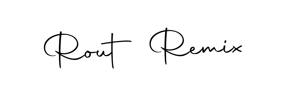 Design your own signature with our free online signature maker. With this signature software, you can create a handwritten (Autography-DOLnW) signature for name Rout Remix. Rout Remix signature style 10 images and pictures png