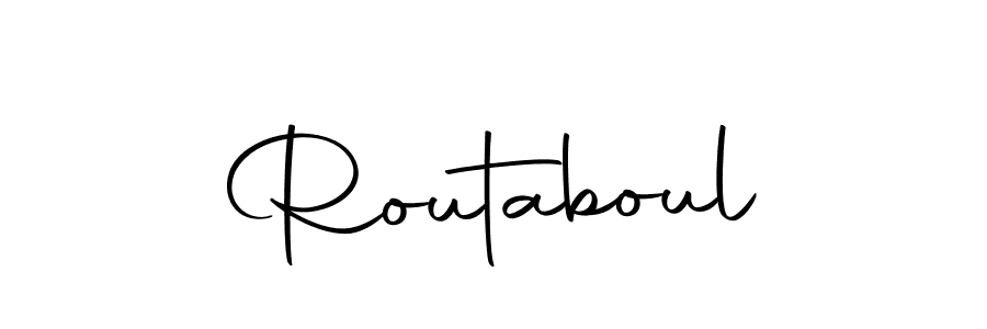 Here are the top 10 professional signature styles for the name Routaboul. These are the best autograph styles you can use for your name. Routaboul signature style 10 images and pictures png