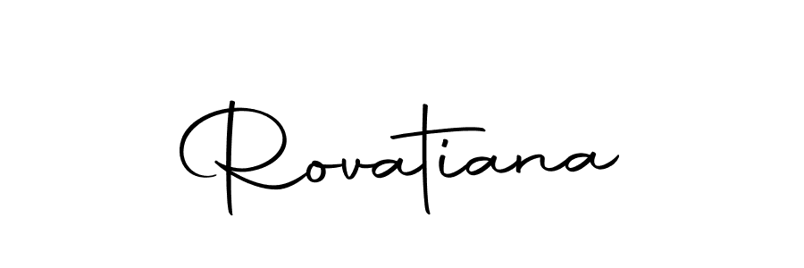 How to make Rovatiana name signature. Use Autography-DOLnW style for creating short signs online. This is the latest handwritten sign. Rovatiana signature style 10 images and pictures png