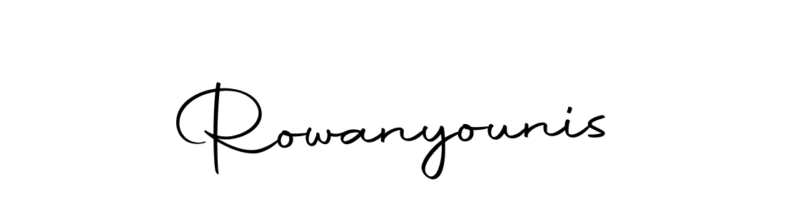 Create a beautiful signature design for name Rowanyounis. With this signature (Autography-DOLnW) fonts, you can make a handwritten signature for free. Rowanyounis signature style 10 images and pictures png