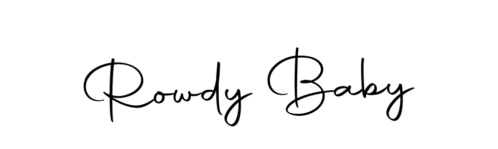 Design your own signature with our free online signature maker. With this signature software, you can create a handwritten (Autography-DOLnW) signature for name Rowdy Baby. Rowdy Baby signature style 10 images and pictures png