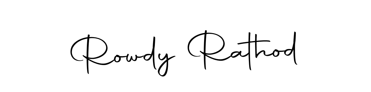 Design your own signature with our free online signature maker. With this signature software, you can create a handwritten (Autography-DOLnW) signature for name Rowdy Rathod. Rowdy Rathod signature style 10 images and pictures png