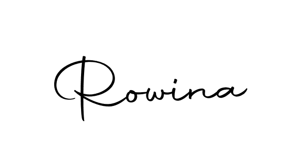 Design your own signature with our free online signature maker. With this signature software, you can create a handwritten (Autography-DOLnW) signature for name Rowina. Rowina signature style 10 images and pictures png
