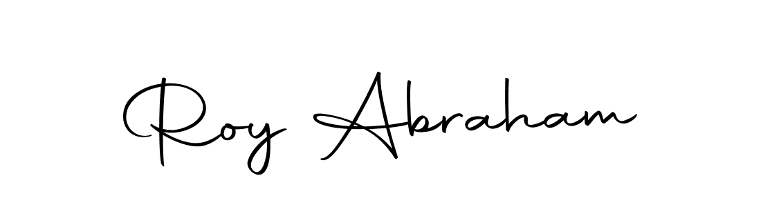 How to make Roy Abraham name signature. Use Autography-DOLnW style for creating short signs online. This is the latest handwritten sign. Roy Abraham signature style 10 images and pictures png