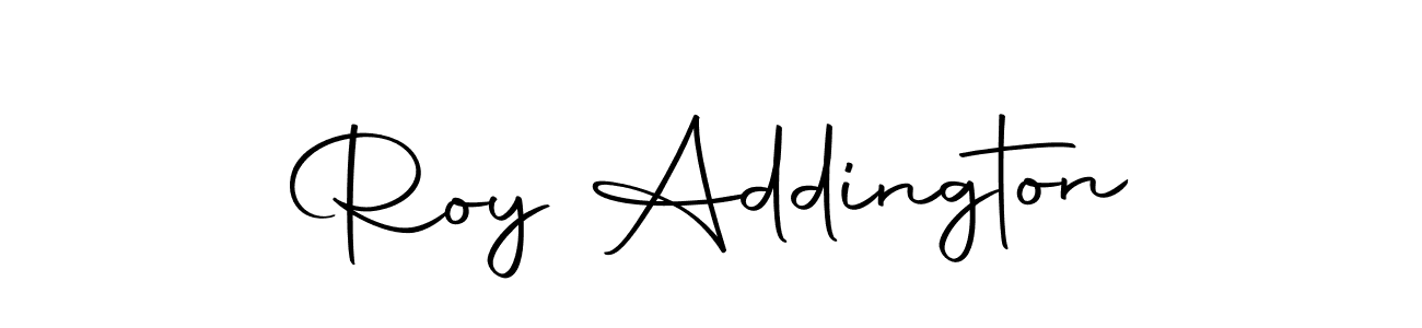 You should practise on your own different ways (Autography-DOLnW) to write your name (Roy Addington) in signature. don't let someone else do it for you. Roy Addington signature style 10 images and pictures png