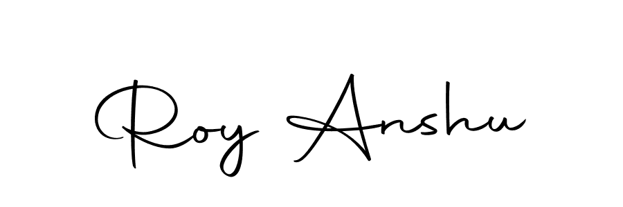 How to make Roy Anshu name signature. Use Autography-DOLnW style for creating short signs online. This is the latest handwritten sign. Roy Anshu signature style 10 images and pictures png