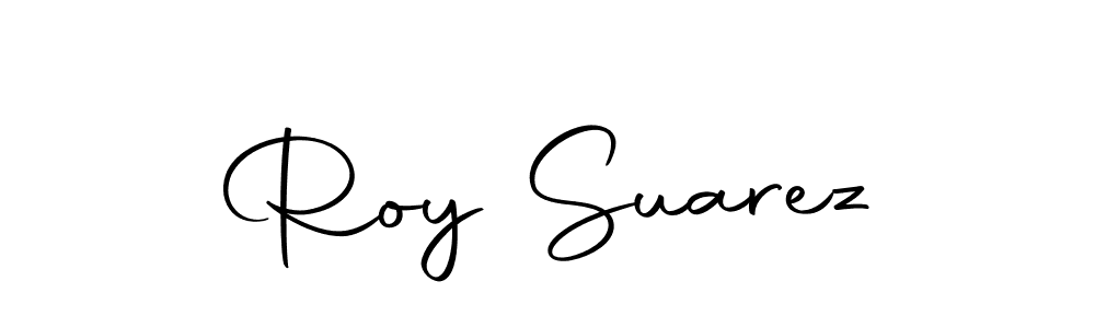 Create a beautiful signature design for name Roy Suarez. With this signature (Autography-DOLnW) fonts, you can make a handwritten signature for free. Roy Suarez signature style 10 images and pictures png