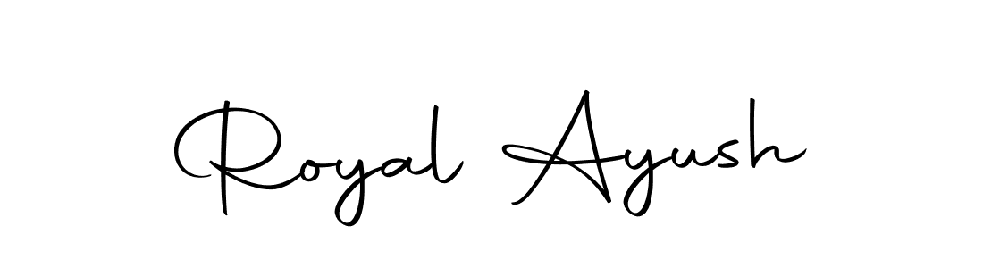 How to make Royal Ayush name signature. Use Autography-DOLnW style for creating short signs online. This is the latest handwritten sign. Royal Ayush signature style 10 images and pictures png