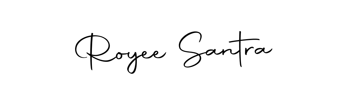 Create a beautiful signature design for name Royee Santra. With this signature (Autography-DOLnW) fonts, you can make a handwritten signature for free. Royee Santra signature style 10 images and pictures png