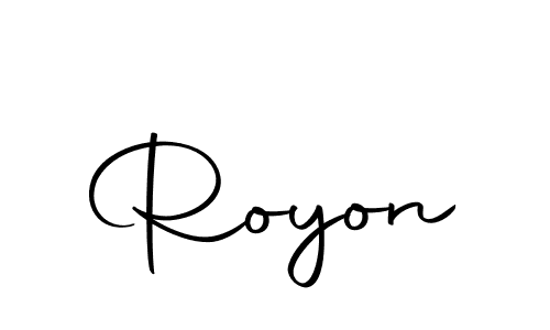 Make a beautiful signature design for name Royon. With this signature (Autography-DOLnW) style, you can create a handwritten signature for free. Royon signature style 10 images and pictures png