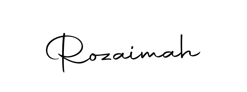 Create a beautiful signature design for name Rozaimah. With this signature (Autography-DOLnW) fonts, you can make a handwritten signature for free. Rozaimah signature style 10 images and pictures png