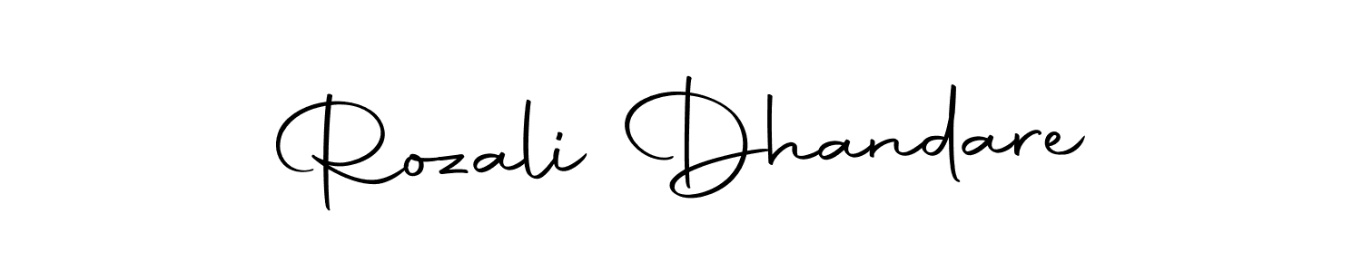 Create a beautiful signature design for name Rozali Dhandare. With this signature (Autography-DOLnW) fonts, you can make a handwritten signature for free. Rozali Dhandare signature style 10 images and pictures png