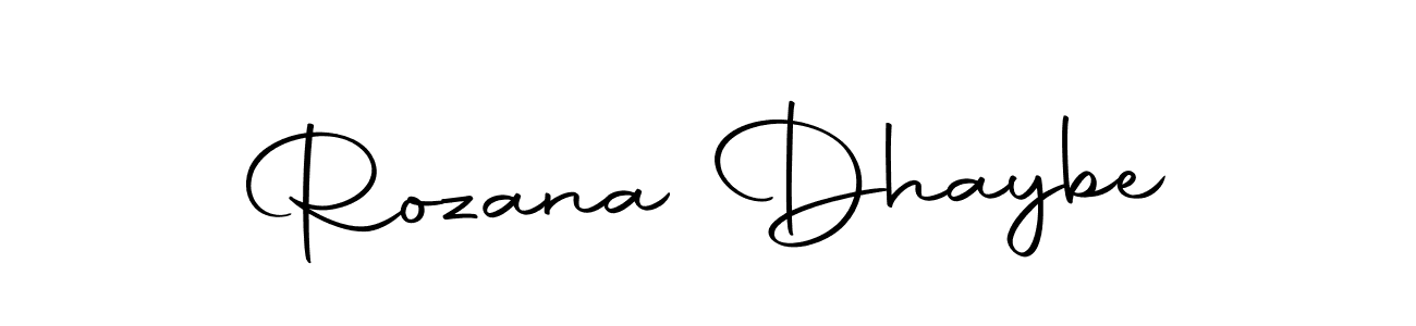 Create a beautiful signature design for name Rozana Dhaybe. With this signature (Autography-DOLnW) fonts, you can make a handwritten signature for free. Rozana Dhaybe signature style 10 images and pictures png